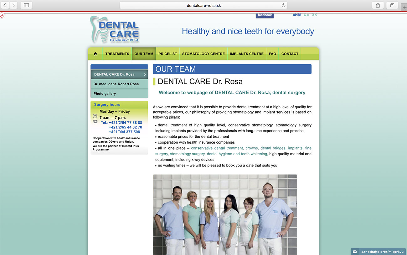 Web de la clínica Doctor Rose - Marketing para clinicas dentales
