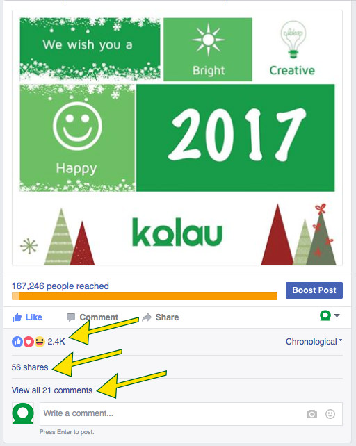 social media facebook post success likes