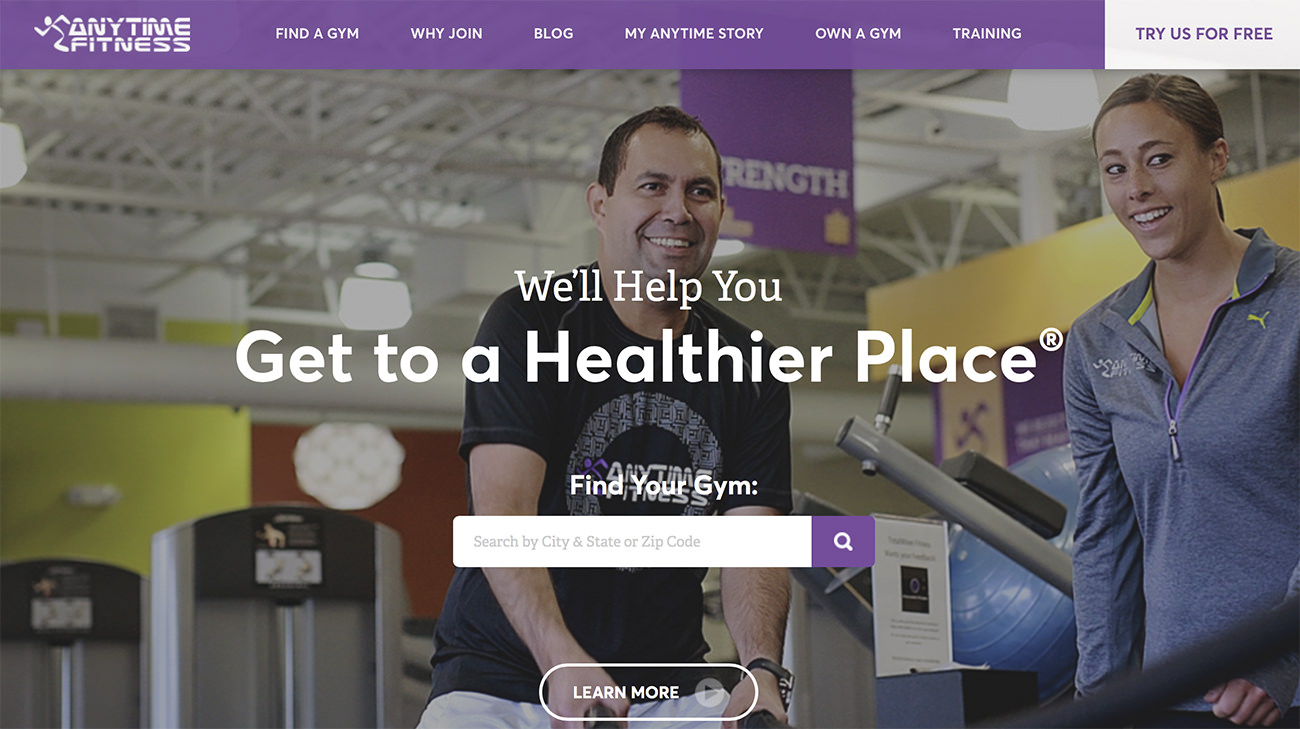 Home page Anytime Fitness