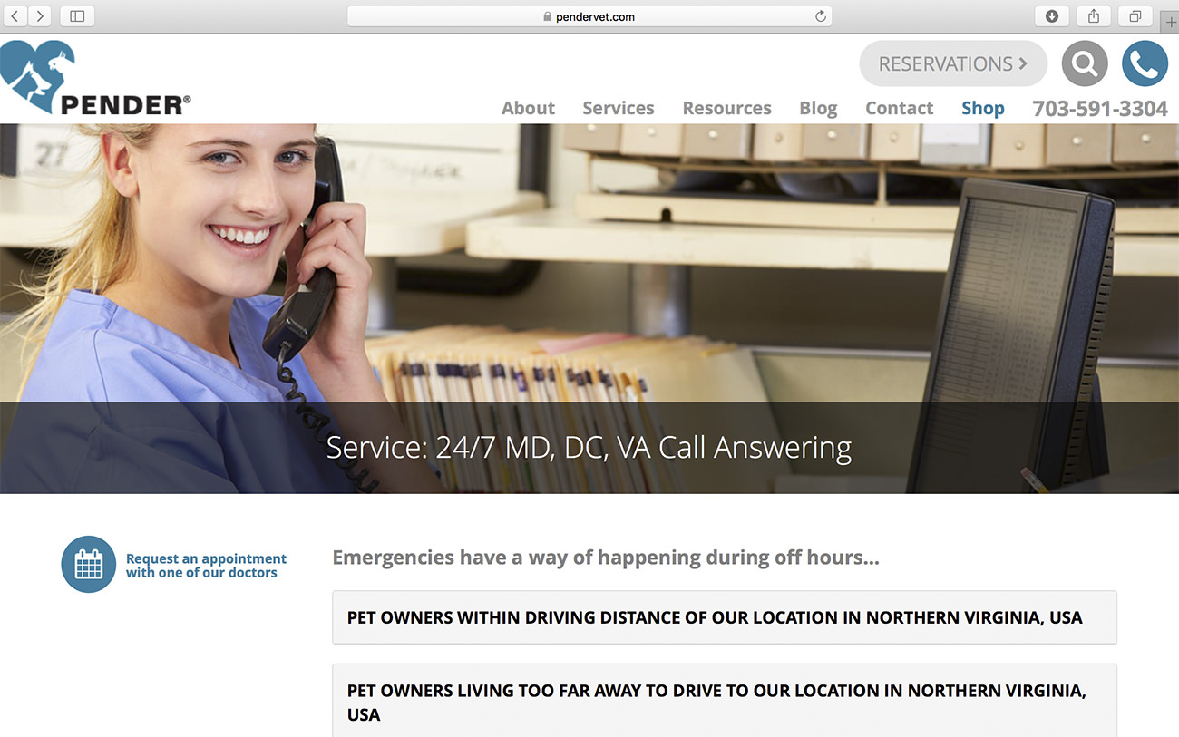 Emergence service 24 hours - Marketing for vaterinary clinics