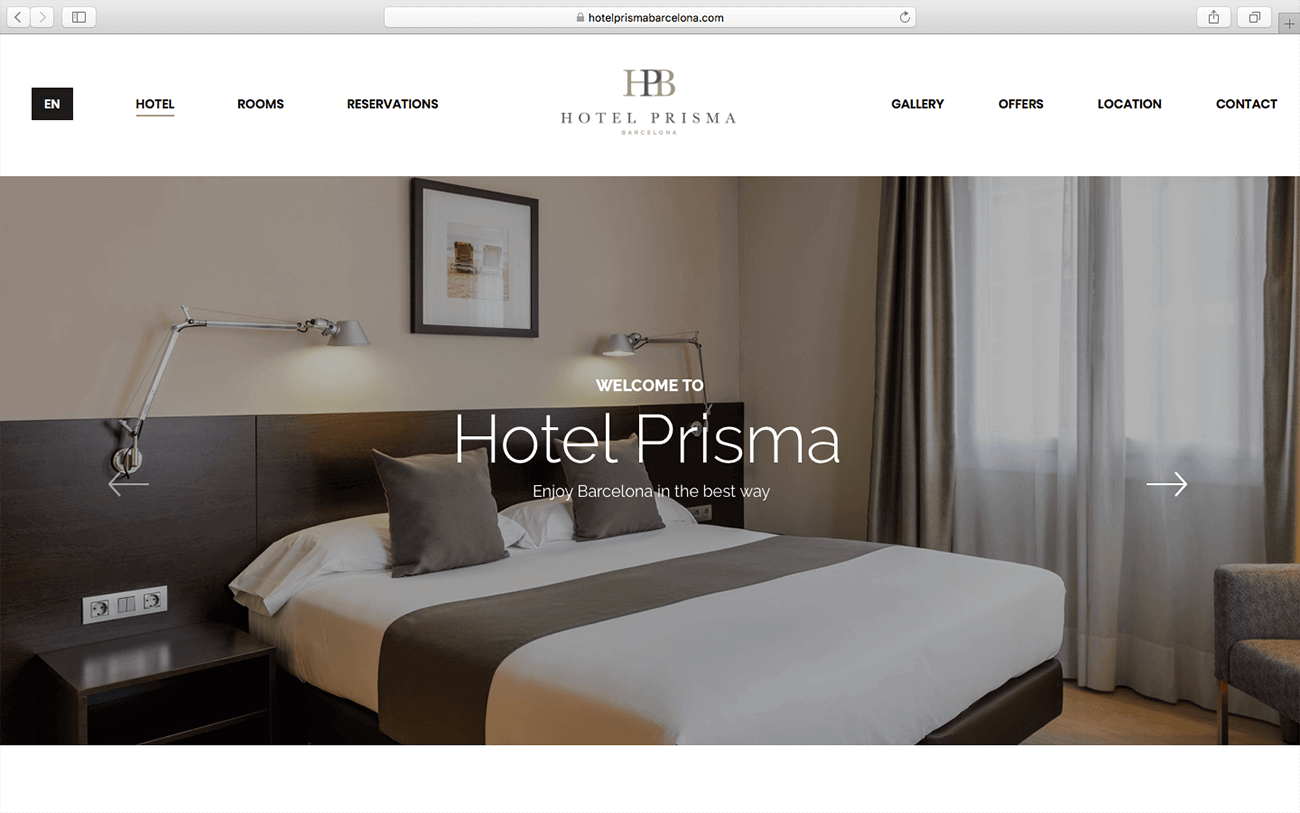 marketing for hotels slider example