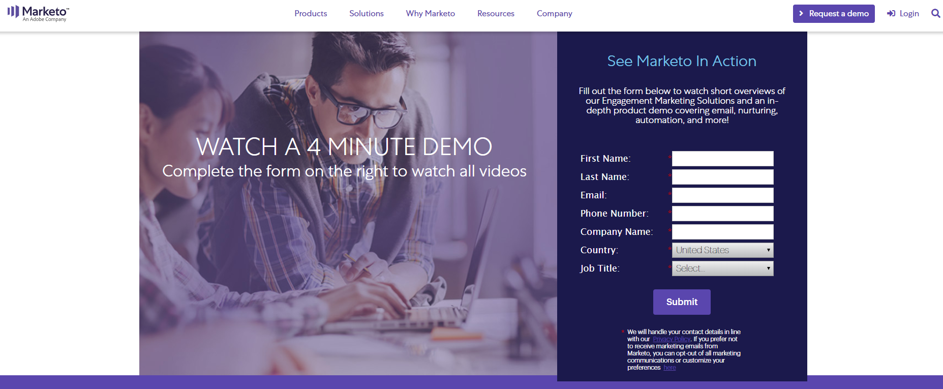 landing page anatomy for google ads campaign marketo landing page