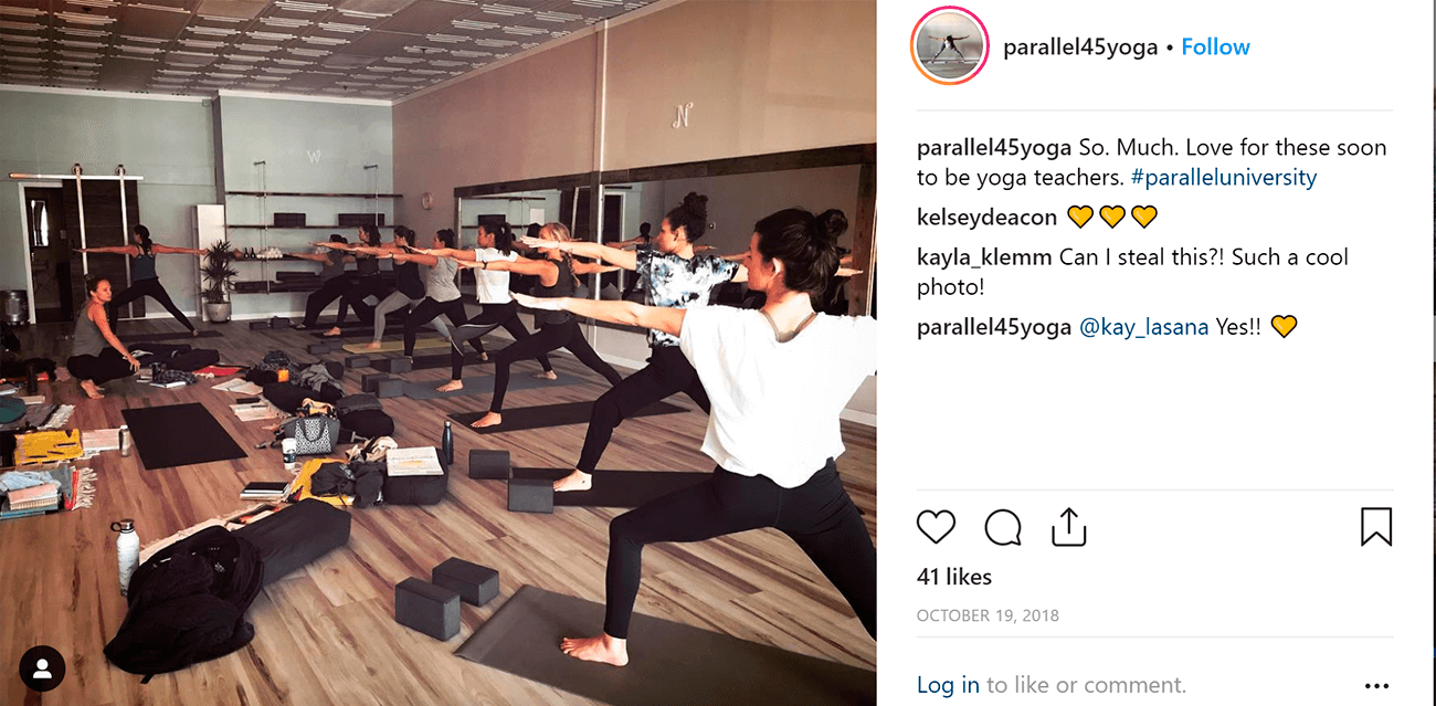 Marketing para yoga. Parallel 45.