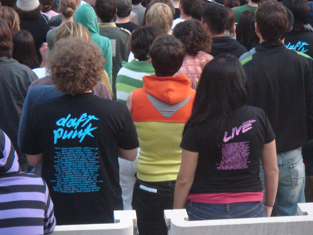 Marketing musical. Foto fans de Daft Punk.