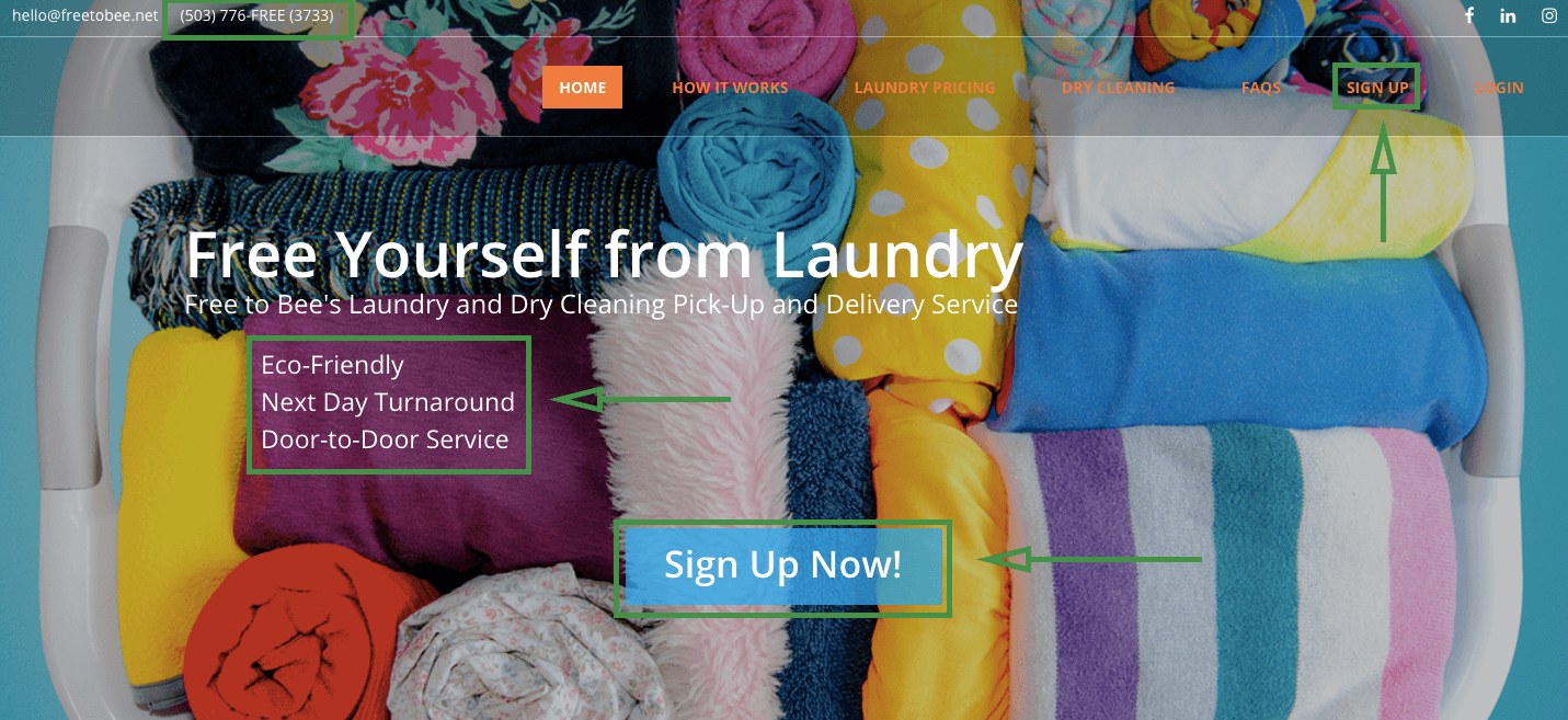 Marketing strategies for laundries. Free to be contact example.