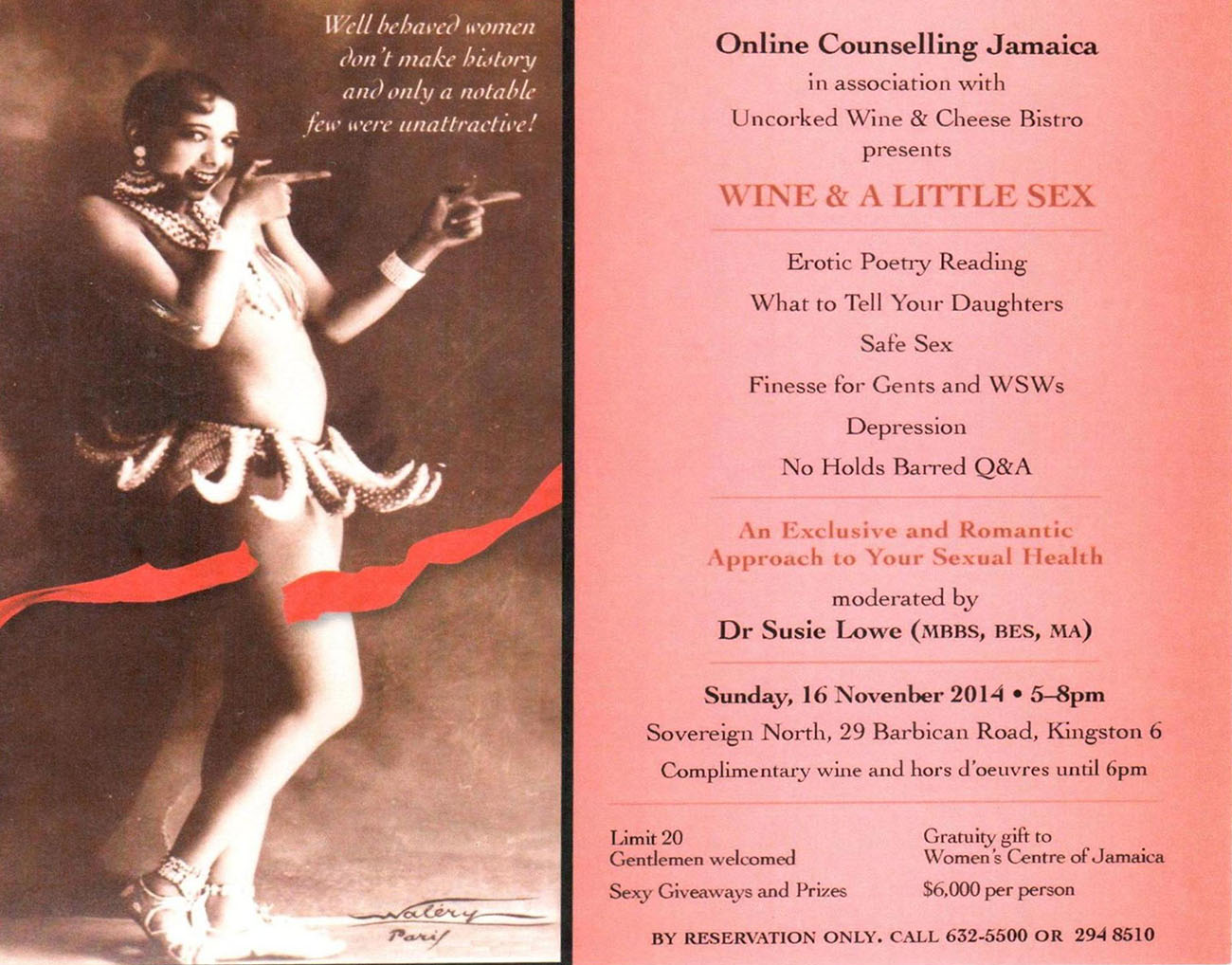 Digitalization plan in Jamaica. Health Travel. Wine and A little sex event.