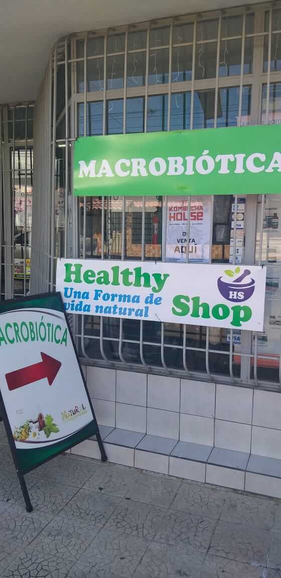 Macrobiótica Healthy Shop. Entrada del lugar.